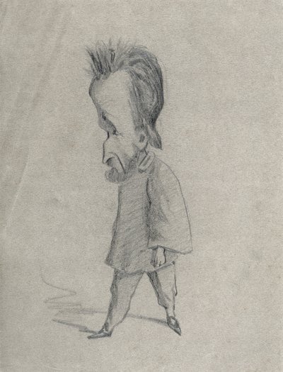 Caricature of the Journalist Theodore Pelloquet, 1858 by Claude Monet